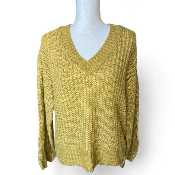 a.n.a green V Neck Long Sleeve Pullover Sweater NEW with tag fall cozy - Picture 2 of 11